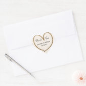 Gold Glitzer Heart Custom Wedding Favor Sticker (Umschlag)