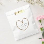 Gold Glitzer Heart Gastgeschenk Hochzeit Bag Geschenktütchen (Versiegelt)