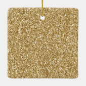 Gold Glitzer Heart Keramikornament (Rückseite)