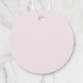 Gold Glitzer Heart Wedding Danke Pink Geschenkanhänger (Rückseite)