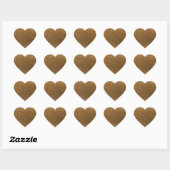 Gold Glitzer Herz-Aufkleber (Blatt)