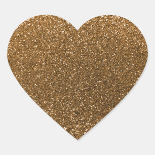 Gold Glitzer Herz-Aufkleber