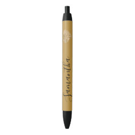 Gold Glitzer Herz Personalisierter Name Kugelschreiber