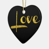*~* Gold Glitzer Herzliche Liebe Ornament (Links)