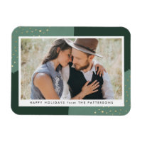 Gold Glitzer | Holiday Foto Magnet