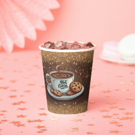 Gold Glitzer Hot Chocolate Winter Baby Dusche Pappbecher