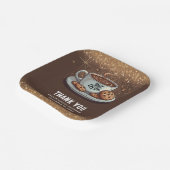 Gold Glitzer Hot Chocolate Winter Baby Dusche Pappteller (Gewinkelt)