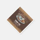 Gold Glitzer Hot Chocolate Winter Baby Dusche Serviette (Ecke)