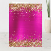 Gold Glitzer Hot Pink Foil Big Happy Geburtstag Karte (Rückseite)