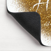 Gold Glitzer HUSTLE Herz Personalisiert Mouse Pad Mousepad (Ecke)