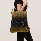 Gold-Glitzer im Black Mode-Stil Tasche (Von Nahem)