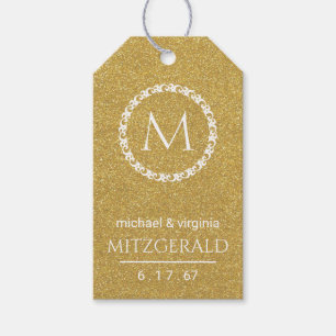 Gold Glitzer Image 50. Hochzeitstag Geschenkanhänger