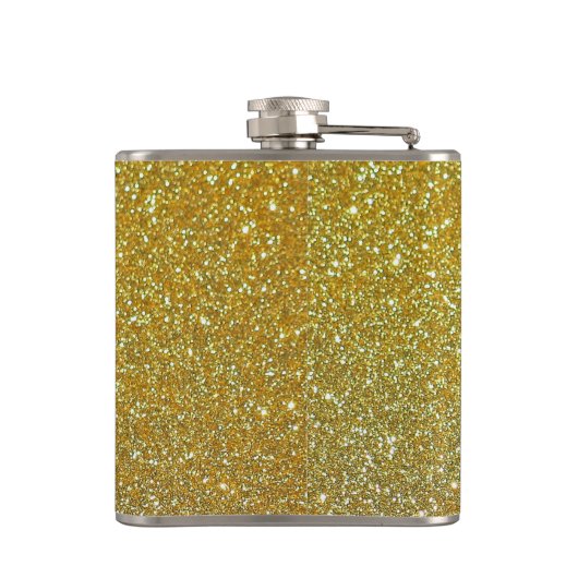 Gold Glitzer Imitate Flachmann (Rückseite)