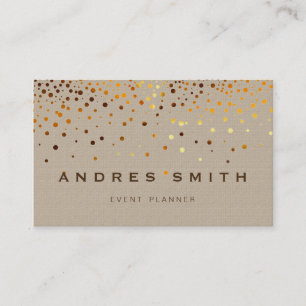 Gold Glitzer Imitate Foil Confetti Black Visitenkarte
