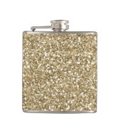 Gold Glitzer Imitate Foil Confetti Flachmann (Vorderseite)