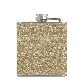 Gold Glitzer Imitate Foil Confetti Flachmann (Rückseite)