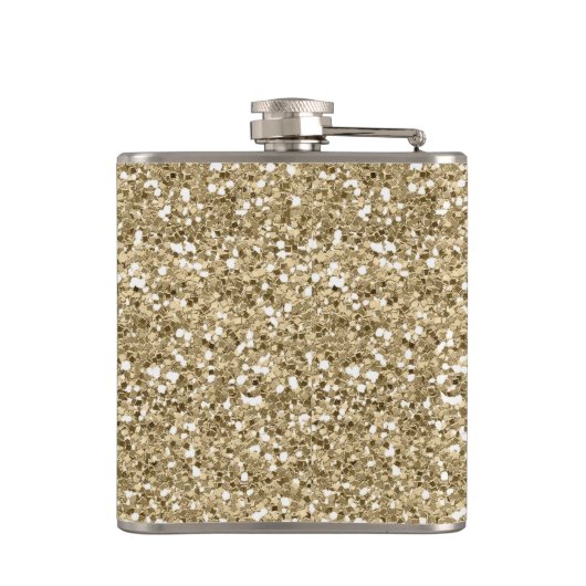 Gold Glitzer Imitate Foil Confetti Flachmann (Rückseite)