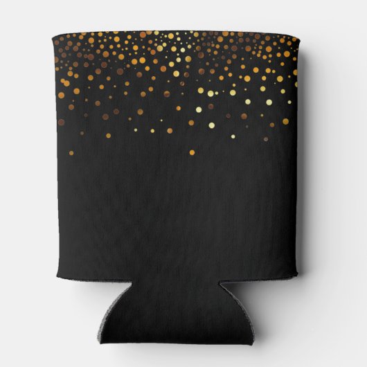 Gold Glitzer Imitate Foil Confetti Grotto Dosenkühler (Rückseite)