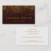 Gold Glitzer Imitate Foil Confetti Visitenkarte (Vorne/Hinten)