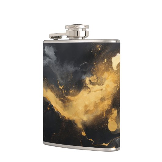 Gold Glitzer Imitate Foil Marmor Flachmann (Links)