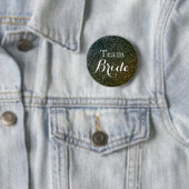 Gold Glitzer Imitate Foil Wedding Team Bride Button (Beispiel)