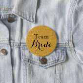 Gold Glitzer Imitate Foil Wedding Team Bride Button (Beispiel)
