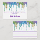 Gold Glitzer Imitate Hochzeitsratenkarte Hinweiskarte (Vorne/Hinten)