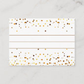 Gold Glitzer Imitate Hochzeitsratenkarte Hinweiskarte (Rückseite)