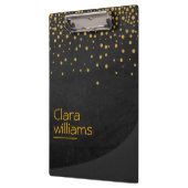 Gold Glitzer Imitate Sparkle Confetti Modernes Des Klemmbrett (Links)