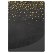 Gold Glitzer Imitate Sparkle Confetti Modernes Des Klemmbrett (Rückseite)