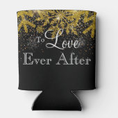 Gold-Glitzer-Imitate verleumden Mr. & Mrs. Can Coo Dosenkühler (Rückseite)