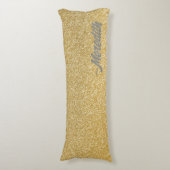 Gold Glitzer Individuelle Name Seitenschläferkissen (Vorderseite Vertikal)