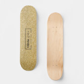 GOLD Glitzer Individuelle Name Skateboard (Vorderseite)
