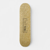 GOLD Glitzer Individuelle Name Skateboard (Vorne)