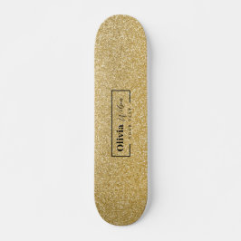 GOLD Glitzer Individuelle Name Skateboard