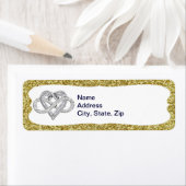 Gold Glitzer Infinity Herd Address Labels (Insitu)