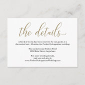 Gold-Glitzer-Informationskarte Begleitkarte (Vorderseite)