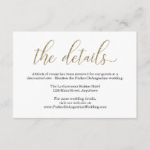 Gold-Glitzer-Informationskarte