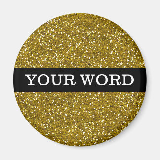 Gold Glitzer Inspiration Motivierend ein Wort Magnet
