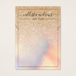 Gold Glitzer Iridescent Necklack Display Card