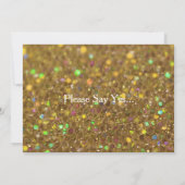 Gold Glitzer ist meine Bridesmaid Einladung (Rückseite)