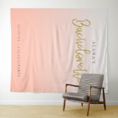 Gold Glitzer Junggeselinnen-Abschied Foto Stand Wandteppich (Beispiel (Horizontal))