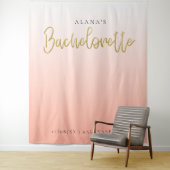 Gold Glitzer Junggeselinnen-Abschied Foto Stand Wandteppich (Beispiel)