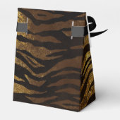 Gold Glitzer Jungle Tiger Geschenkschachtel (Rückseite)