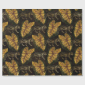 Gold Glitzer Jungle Tiger Pattern Geschenkpapier (Flach)