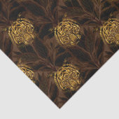 Gold Glitzer Jungle Tiger Pattern Seidenpapier (Ausschnitt)