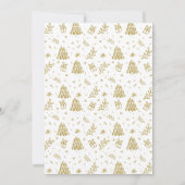 Gold Glitzer Kalligraphie Foto Merry and Bright Einladung (Rückseite)