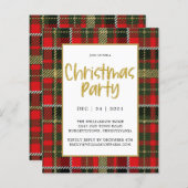 Gold Glitzer Kariert Budget Weihnachten Party Einl (Vorne/Hinten)