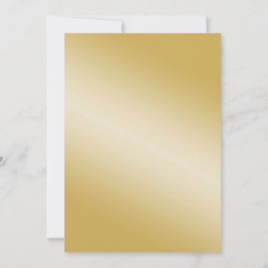 Gold Glitzer Kastanien Blätter & Confetti Einladung (Rückseite)