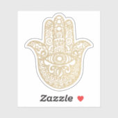 Gold Glitzer Khamsa Hand Viel Glück Aufkleber (Blatt)